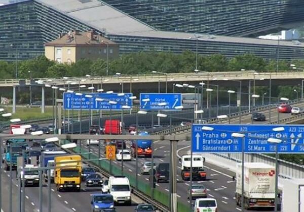 Verkehrsführung A23 Hochstraße St. Marx